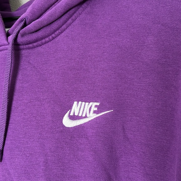 Nike - Sportswear Club Purple Cotton Hoodie Pullover  - Women's Plus 2x - Picture 6 of 10